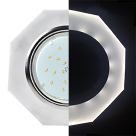 Светильник Ecola Gx53 H4 5312 Glass 8-угольник хром-матовый SL538AECH